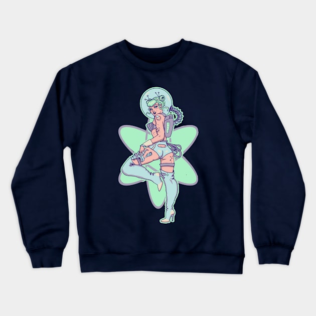 Space Dame Crewneck Sweatshirt by SophieJewel